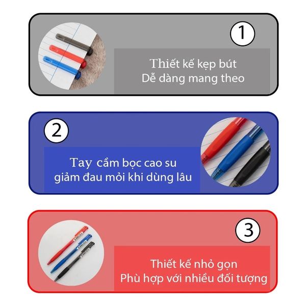 Bút Gel Bấm 0.5mm Việt Lợi Vl-801 Chính Hãng - Có Tại Hiệu Sách Mai