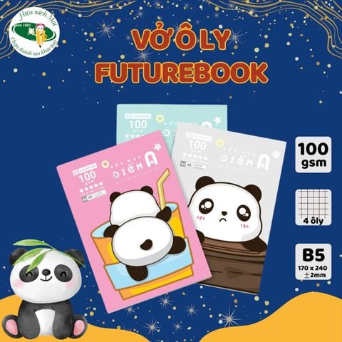 Vở 4 Ô Ly Đl100Gsm Điểm A+ Futurebook - Gấu Mụp - 48 Trang Chính Hãng - Có Tại Hiệu Sách Mai
