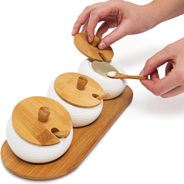 3 hũ đựng gia vị Relaxday bằng gốm