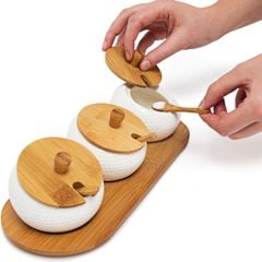  3 hũ đựng gia vị Relaxday bằng gốm 