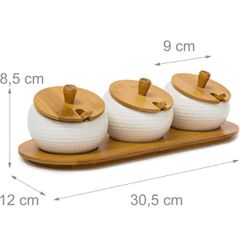  3 hũ đựng gia vị Relaxday bằng gốm 