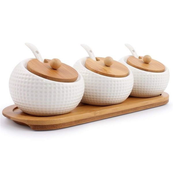 3 hũ đựng gia vị Relaxday bằng gốm thiết kế đẹp và trang nhã