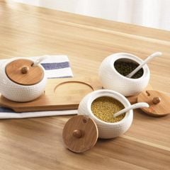  3 hũ đựng gia vị Relaxday bằng gốm 