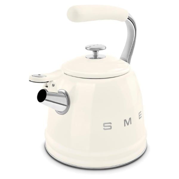 Ấm đun bếp từ Smeg WKF01CR 2.3L màu kem có còi sôi