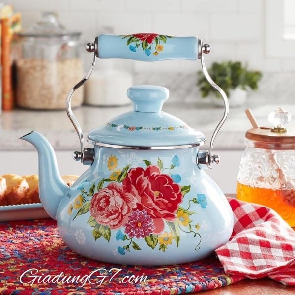 Ấm đun bếp từ The Pioneer Woman Cheerful Rose 1.8L