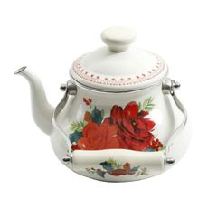  Ấm đun bếp từ The Pioneer Woman Cheerful Rose 1.8L - Trắng/Xanh 