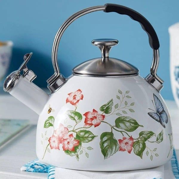 Ấm đun bếp từ thổi sáo Lenox Butterfly Meadow 1.89 lít hoa tím 886454