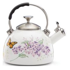  Ấm đun bếp từ thổi sáo Lenox Butterfly Meadow 1.89 lít hoa tím 886454 