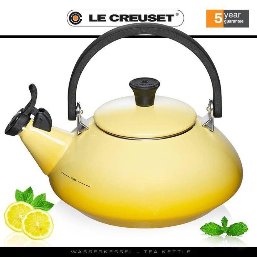 Ấm đun nước Le Creuset Zen Cerise 1.5L màu vàng