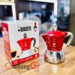  Ấm pha cà phê Bialetti Moka Induction 4 cốc màu đỏ 