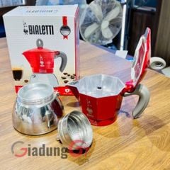  Ấm pha cà phê Bialetti Moka Induction 4 cốc màu đỏ 