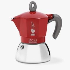  Ấm pha cà phê Bialetti Moka Induction 4 cốc màu đỏ 