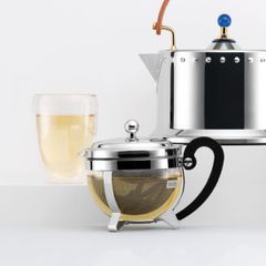  Ấm pha trà Bodum Chambord Rechaud 1.3L kèm kệ đun nến 