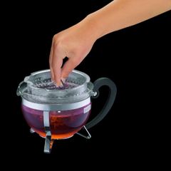  Ấm pha trà Bodum Chambord Rechaud 1.3L kèm kệ đun nến 
