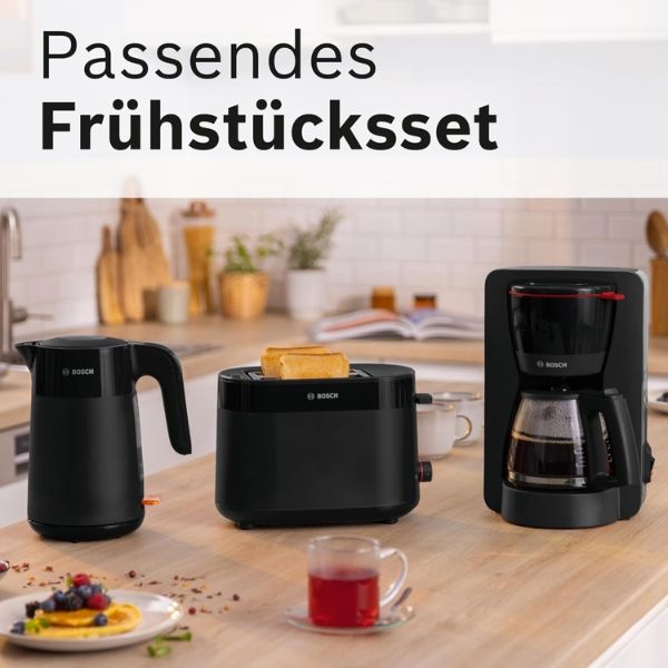 Ấm siêu tốc Bosch TWK2M MyMoment 1.7 lít 2400W màu đen