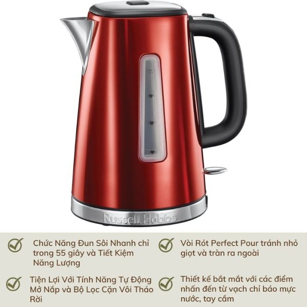 Ấm siêu tốc Russell Hobbs 23210-70 Lunar Solar 1.7L