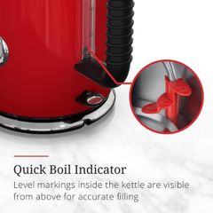  Ấm siêu tốc Russell Hobbs Retro 1.7 lít 2167070 - Màu đỏ 