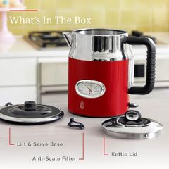  Ấm siêu tốc Russell Hobbs Retro 1.7 lít 2167070 - Màu đỏ 