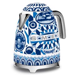 Ấm đun nước siêu tốc Smeg KLF03 hoa văn xanh