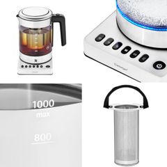  Ấm siêu tốc WMF Vario 1 lít thủy tinh pha trà 2in1 1900W 