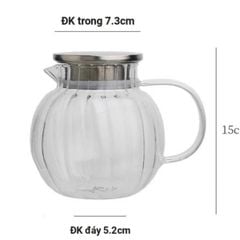  Ấm trà thủy tinh Casava 1.3L 