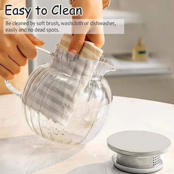 Ấm trà thủy tinh Casava 1.3L