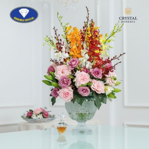 Âu pha lê Bohemia Antique cao 25cm