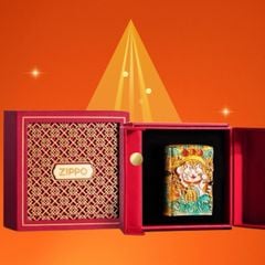  Bật lửa Zippo Mèo Thần Tài Phát Sáng - Made in USA 