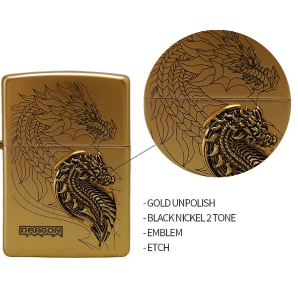 Bật lửa Zippo rồng vàng DRAGON 2024 - Made in USA