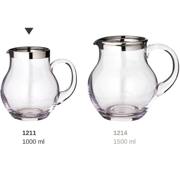 Bình đựng nước pha lê Edzard Olivia Glass 1 lít cao 16cm
