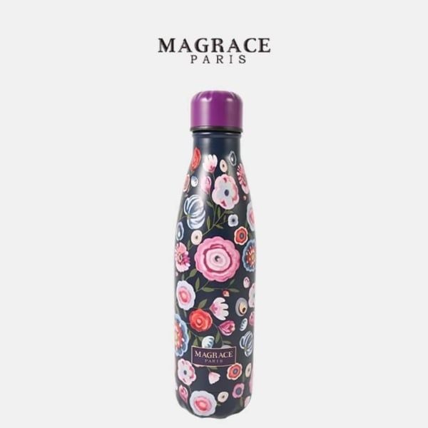 Bình giữ nhiệt Magrace 500ml với 2 mẫu họa tiết cây cỏ hoa lá