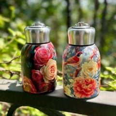  Bình giữ nhiệt mini Vườn hoa mùa hạ 300ml inox 304 
