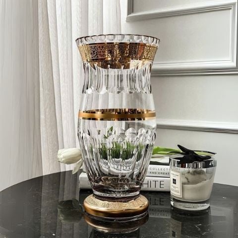 Bình hoa pha lê Romantic Ales Zverina 30cm có chân đế