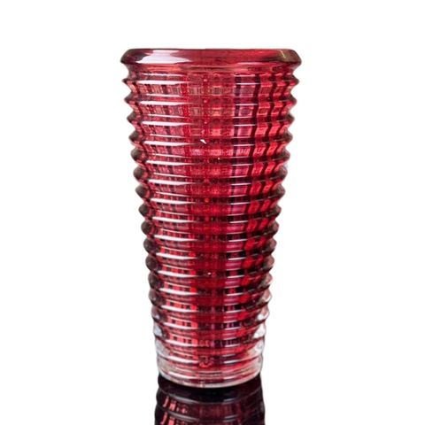 Bình hoa vân sóng Ruby cao 28cm miệng tròn