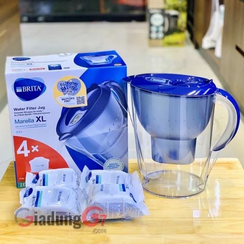Bình lọc nước Brita Marella XL 3,5L kèm 4 lõi lọc