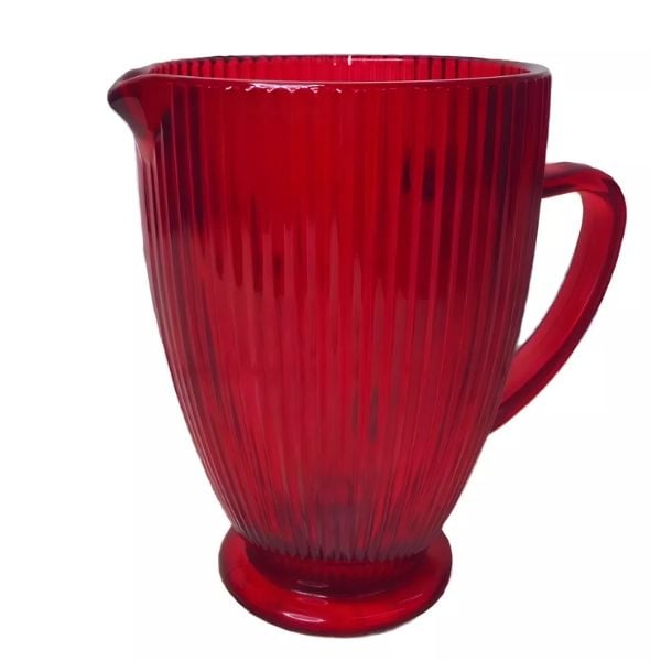Bình nước Viola 1 lít màu đỏ thủy tinh cao cấp