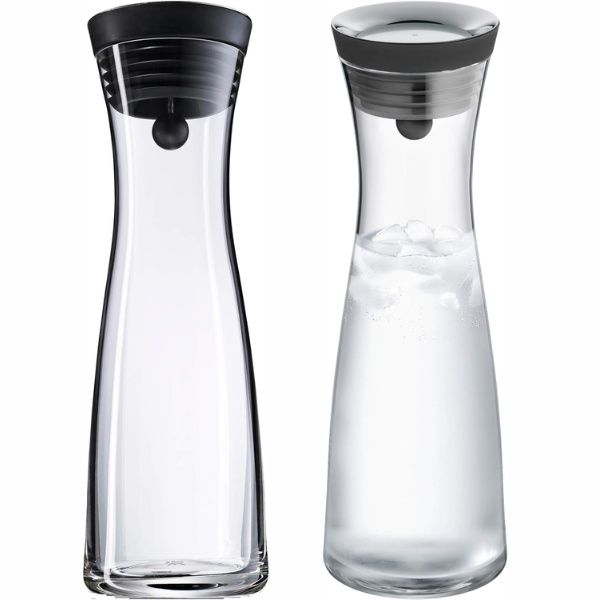 Bình thủy tinh WMF Wasserkaraffe Basic 1L nắp silicol/nắp đồng