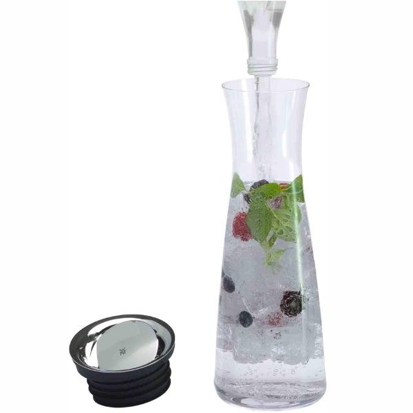 Bình thủy tinh WMF Wasserkaraffe Basic 1L nắp silicol/nắp đồng