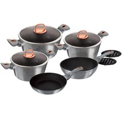  Bộ 10 món nồi chảo Berlinger Haus BH/6020 (3 nồi, 2 chảo, 2 lót đế) 