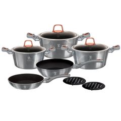  Bộ 10 món nồi chảo Berlinger Haus BH/6020 (3 nồi, 2 chảo, 2 lót đế) 