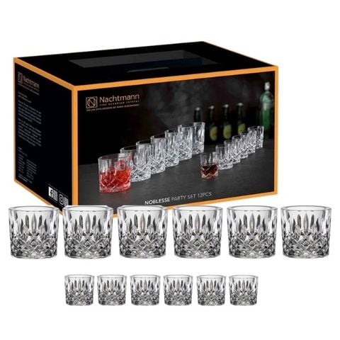 Bộ 12 cốc pha lê Nachtmann Party 102390 Noblesse 55ml / 245ml