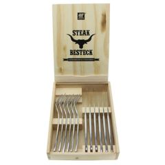  Bộ 12 dao dĩa Zwilling Steak hộp gỗ - Mẫu mới 
