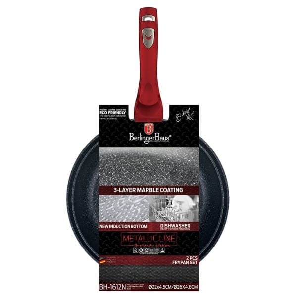 Bộ 2 chảo chống dính Berlinger Haus BH/1612NF - Size 22/26cm