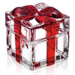  Bộ 2 hộp quà pha lê có nơ Godinger đỏ 