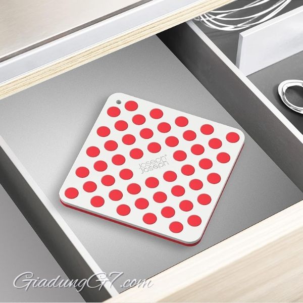 Bộ 2 lót nồi silicon Joseph Joseph Duo Spot-On hình vuông - Xanh/ Đỏ