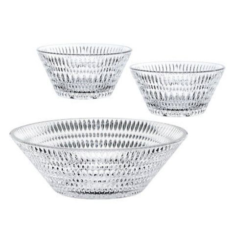Bộ 3 bát pha lê Nachtmann Ethno (2 bát 16.5cm và 1 bát 27cm)