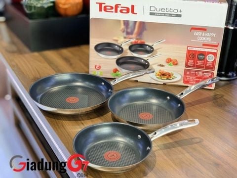 Bộ 3 chảo chống dính Tefal Duetto Plus 20/24/28cm
