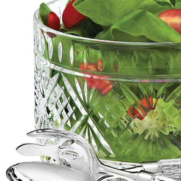 Bộ 3 món pha lê Salad Godinger Dublin (Bát kèm dĩa thìa)
