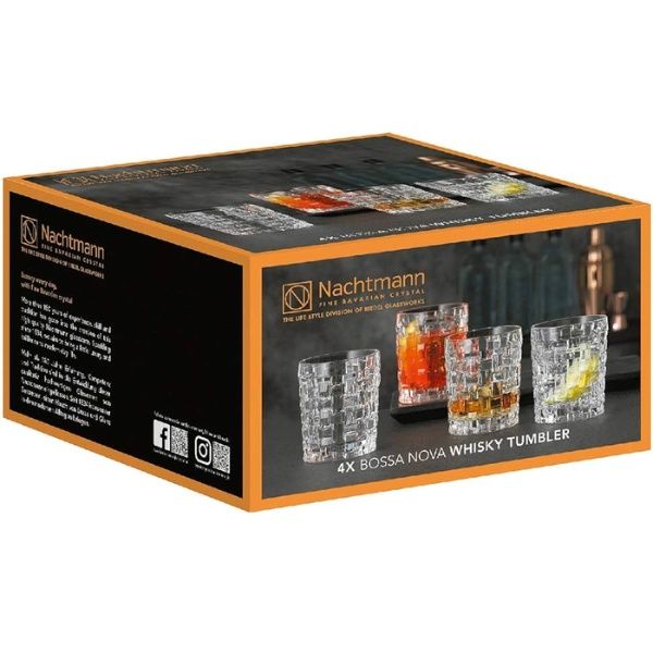 Bộ 4 cốc pha lê Nachtmann 92076 Bossa Nova 330ml đựng rượu whisky