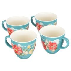  Bộ 4 Cốc Pioneer Woman Vintage Floral 473ml 